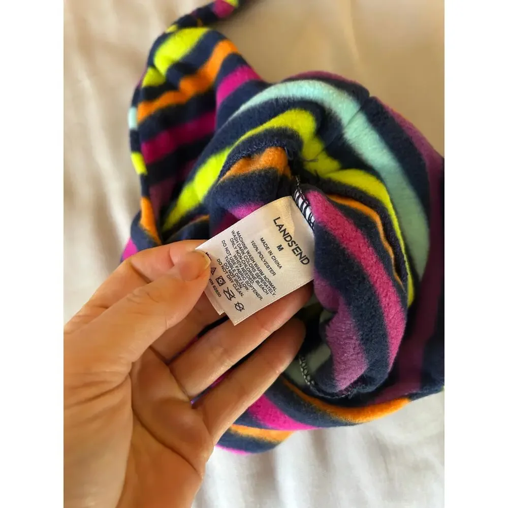 NWOT lands end stripe hat size medium